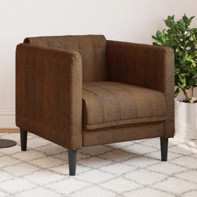 Sillón de cuero sintético de ante marrón en Sofás | Comprar online en Foro24