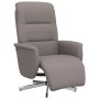 Sillón reclinable con reposapiés tela gris taupe