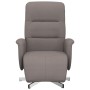 Sillón reclinable con reposapiés tela gris taupe