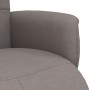 Sillón reclinable con reposapiés tela gris taupe