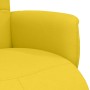 Sillón reclinable con reposapiés tela amarillo claro