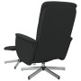 Sillón reclinable con reposapiés tela negro