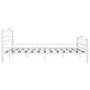 Estructura de cama sin colchón metal blanco 200x200 cm