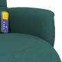 Sillón reclinable de masaje con reposapiés tela verde oscuro