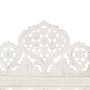 Biombo 3 paneles tallado a mano madera mango blanco 120x165 cm