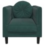 Sillón con cojín terciopelo verde oscuro