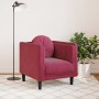 Sillón con cojín terciopelo rojo tinto