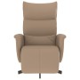 Sillón reclinable con reposapiés cuero sintético capuchino