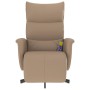 Sillón reclinable masaje reposapiés cuero sintético capuchino