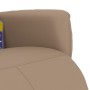 Sillón reclinable masaje reposapiés cuero sintético capuchino