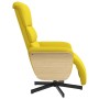 Sillón reclinable con reposapiés tela amarillo claro