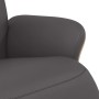 Sillón reclinable con reposapiés cuero sintético gris
