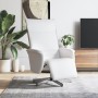 Sillón reclinable con reposapiés cuero sintético blanco