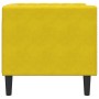 Sillón Chesterfield de terciopelo amarillo