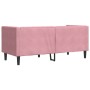 Sofá Chesterfield 2 plazas con cojines terciopelo rosa