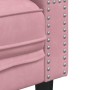 Sofá Chesterfield 2 plazas con cojines terciopelo rosa