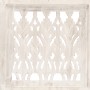 Biombo 5 paneles tallado a mano madera mango blanco 200x165 cm