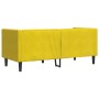 Sofá Chesterfield 2 plazas con cojines terciopelo amarillo