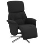 Sillón reclinable con reposapiés tela negra