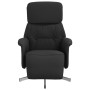 Sillón reclinable con reposapiés tela negra