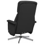 Sillón reclinable con reposapiés tela negra