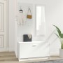 Set de mueble zapatero 3 en 1 madera contrachapada blanco | Foro24.es | Tu tienda online para hogar, jardín y más Foro24.es