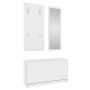 Set de mueble zapatero 3 en 1 madera contrachapada blanco | Foro24.es | Tu tienda online para hogar, jardín y más Foro24.es