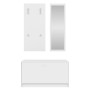Set de mueble zapatero 3 en 1 madera contrachapada blanco | Foro24.es | Tu tienda online para hogar, jardín y más Foro24.es