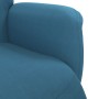 Sillón reclinable con reposapiés terciopelo azul