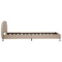 Estructura cama sin colchón cuero sintético capuchino 100x200cm