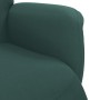 Sillón reclinable con reposapiés terciopelo verde oscuro