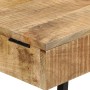 Mesa tocador madera maciza mango rugosa y hierro 105x35x75 cm