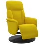 Sillón reclinable con reposapiés terciopelo amarillo