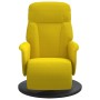 Sillón reclinable con reposapiés terciopelo amarillo