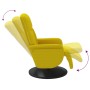 Sillón reclinable con reposapiés terciopelo amarillo