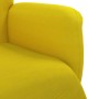 Sillón reclinable con reposapiés terciopelo amarillo