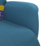 Sillón reclinable de masaje con reposapiés terciopelo azul