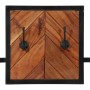 Perchero de pared madera maciza de acacia y hierro 90x1x35 cm en Percheros para sombreros y abrigos | Comprar online en Foro24