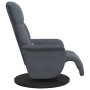 Sillón reclinable masaje con reposapiés terciopelo gris oscuro