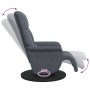 Sillón reclinable masaje con reposapiés terciopelo gris oscuro