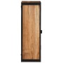 Mueble de baño madera maciza de acacia y hierro 40x30x90 cm