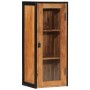 Mueble de baño madera maciza de acacia y hierro 40x30x90 cm