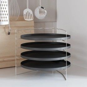 Pizzableche 4 Stück mit Stahlgestell Ø 28 cm von vidaXL, Pizzaformen - Ref: Foro24-154983, Preis: 25,98 €, Rabatt: %