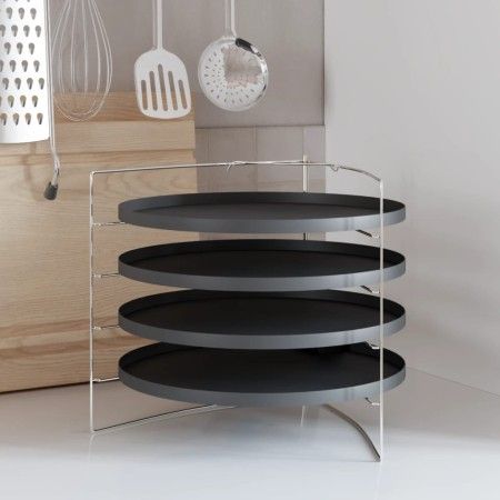 Pizza trays 4 units with steel stand Ø 28 cm by vidaXL, Pizza molds - Ref: Foro24-154983, Price: 25,98 €, Discount: %