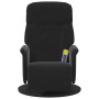 Sillón reclinable de masaje con reposapiés terciopelo negro