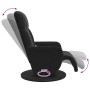 Sillón reclinable de masaje con reposapiés terciopelo negro