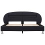 Estructura cama LED sin colchón cuero sintético negro 180x200cm
