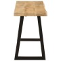 Banco con borde natural de madera de mango maciza 105 cm