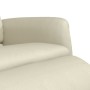 Sillón reclinable con reposapiés cuero sintético color crema