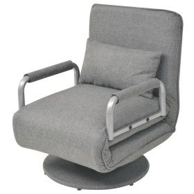 Swivel chair and sofa bed light gray fabric by vidaXL, Armchairs - Ref: Foro24-244666, Price: 237,51 €, Discount: %